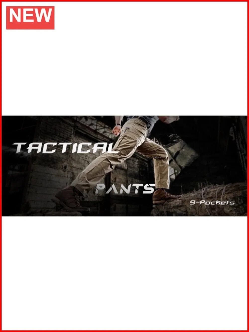 Waterproof Tactical Cargo Pants 9 Pockets Stretch Hiking Work Pants